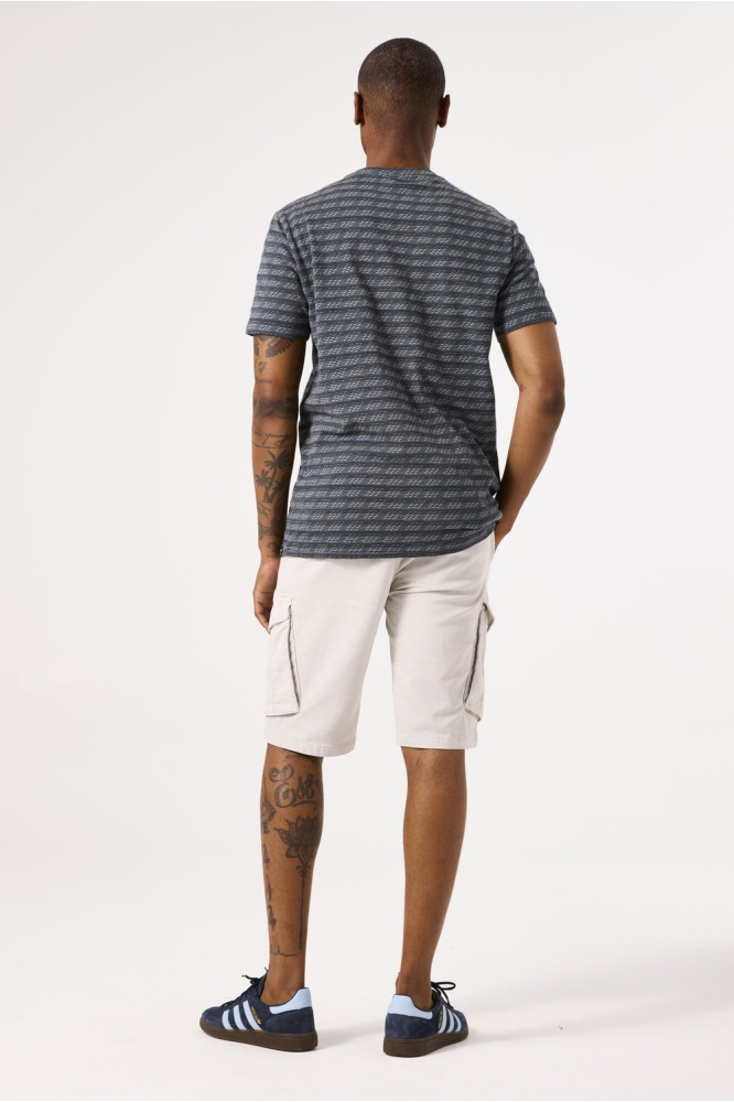 GESTREEPT T SHIRT D51004 2050 SAGE GREEN